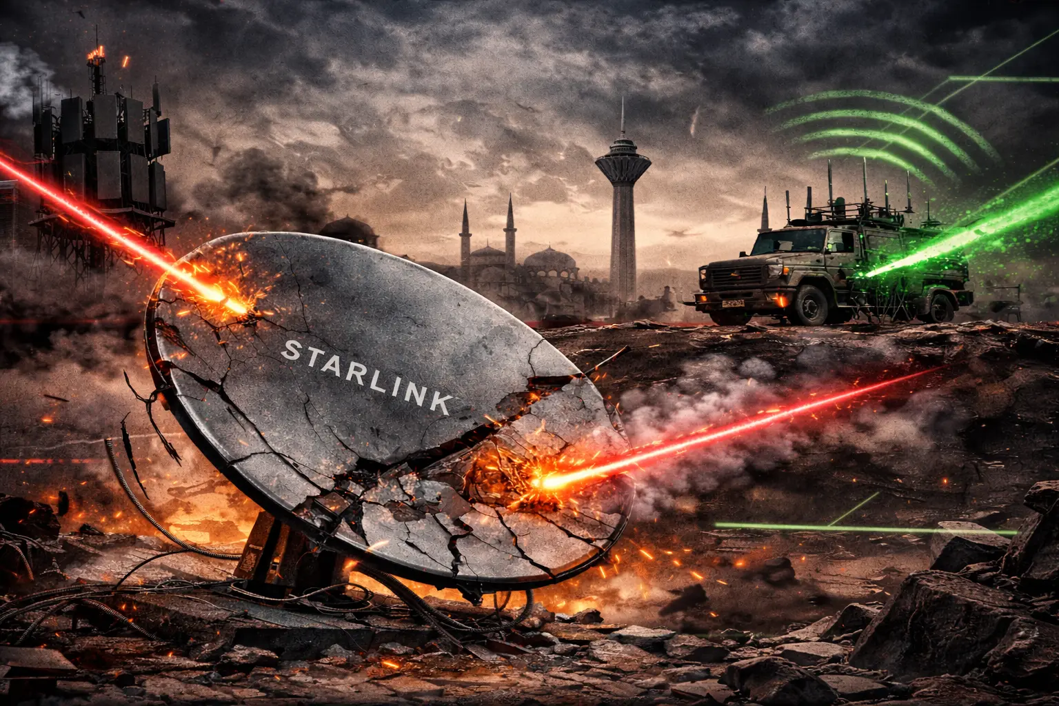 گزارش‌ها حاکی از قطع اینترنت استارلینک توسط رژیم با استفاده از فرستنده‌های اختلالگر است